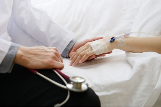 Doctor checking the patients hands