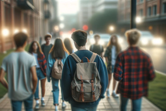 Group of teens waliking