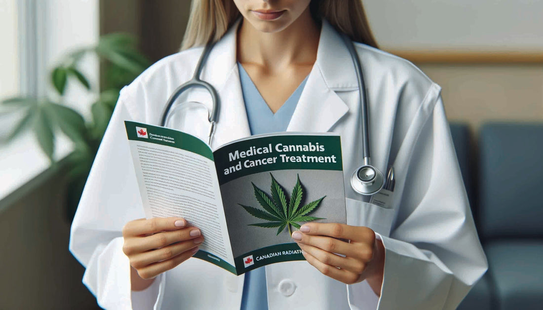 Therapist holding a pamphlet