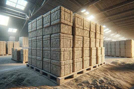 hempcrete in a warehouse