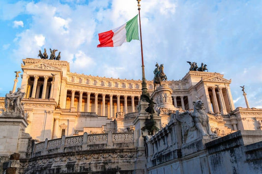 Waving Italian flag