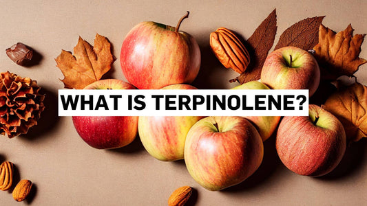 Multiple apples with terpinolene on top of table