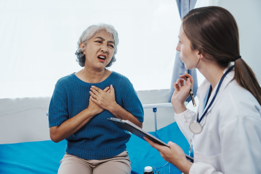 Canadian nurse talking to a patient