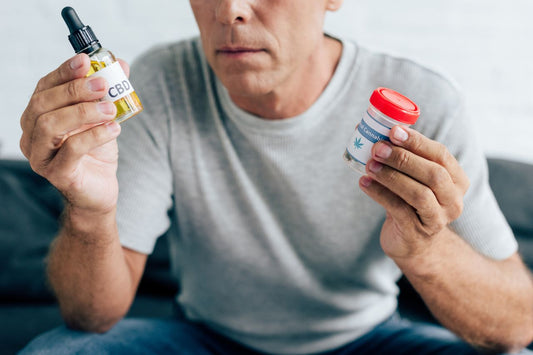 Man holding a medical Cannabis