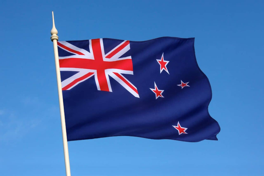 flag of New Zealand waving