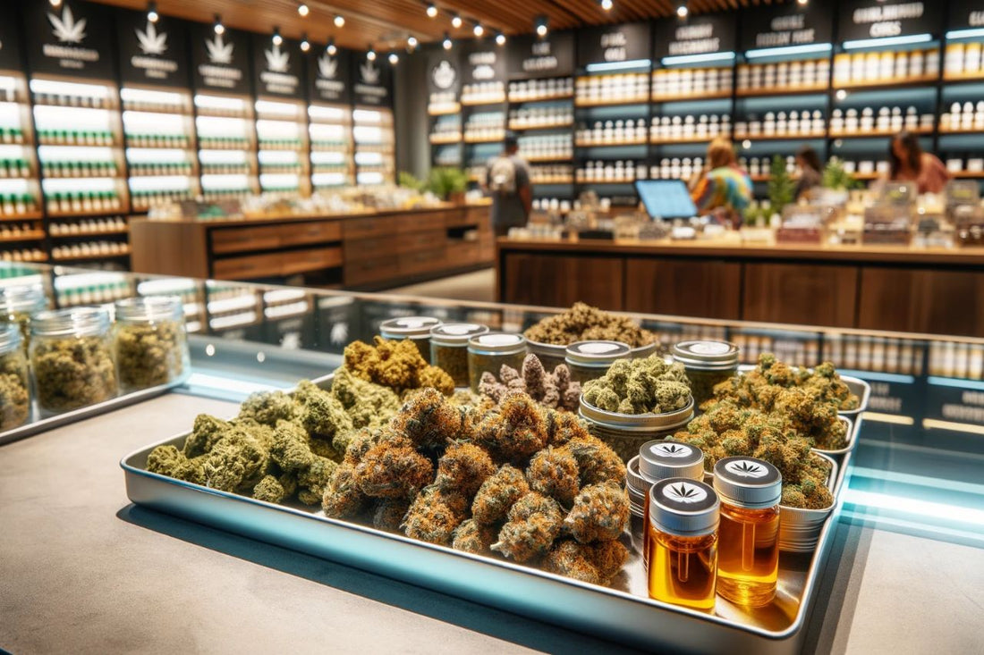 Inside of a cannabis dispensary