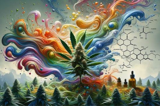 Artistic swirls with cannabis.