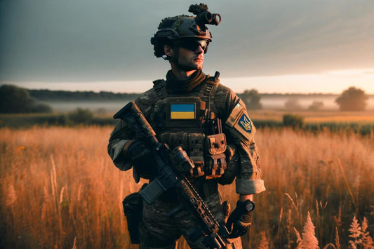 Ukranian Soldier on Full Battle gear