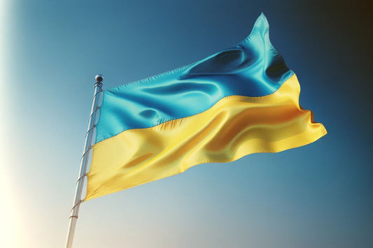 Waving flag of Ukraine
