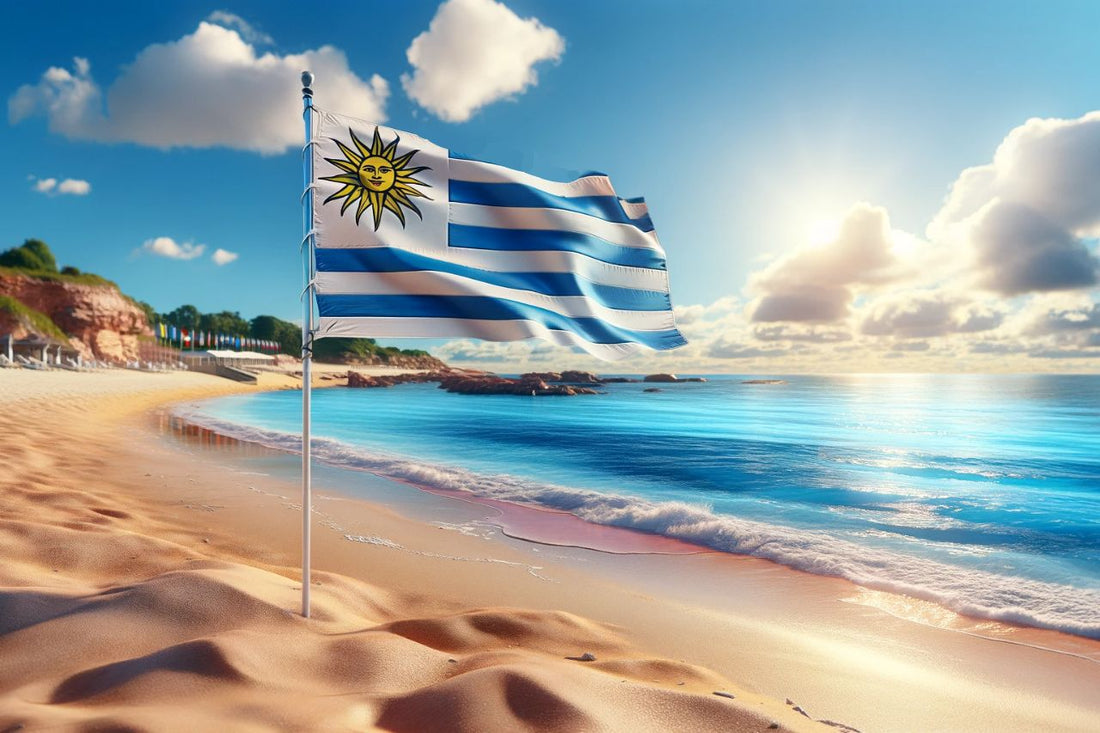 waving flag of Uruguay