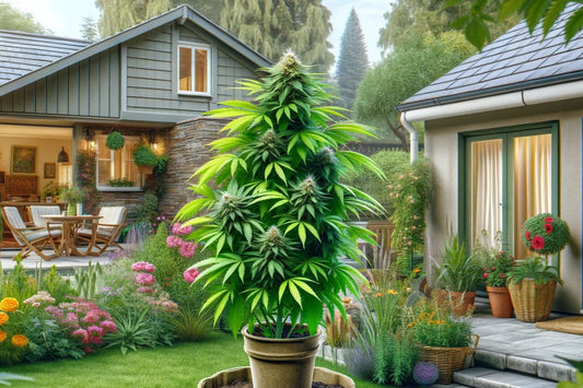Cannabis plant at a garden