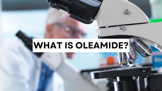 Microscope with text overlay, what is oleamide?