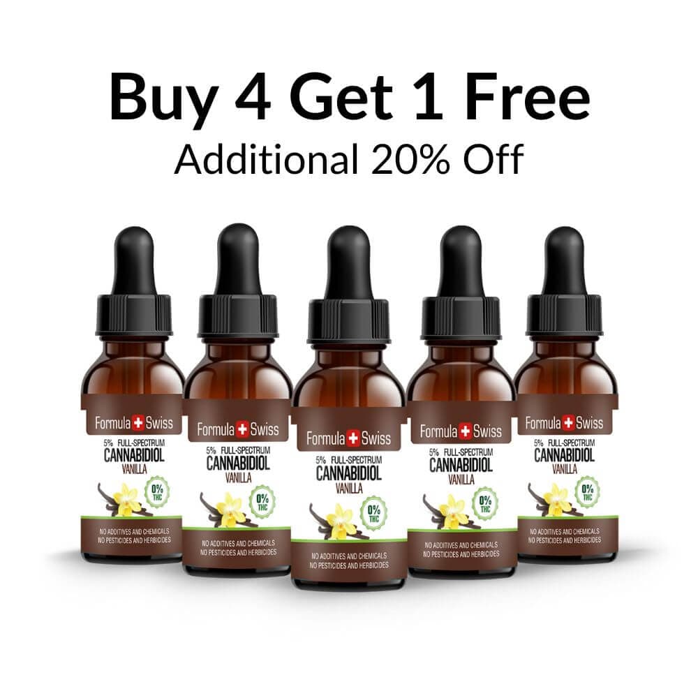 Buy 4 and get 1 Free, CBD oil in Vanilla oil 