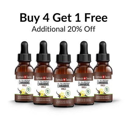 Buy 4 and get 1 Free, CBD oil in Vanilla oil 