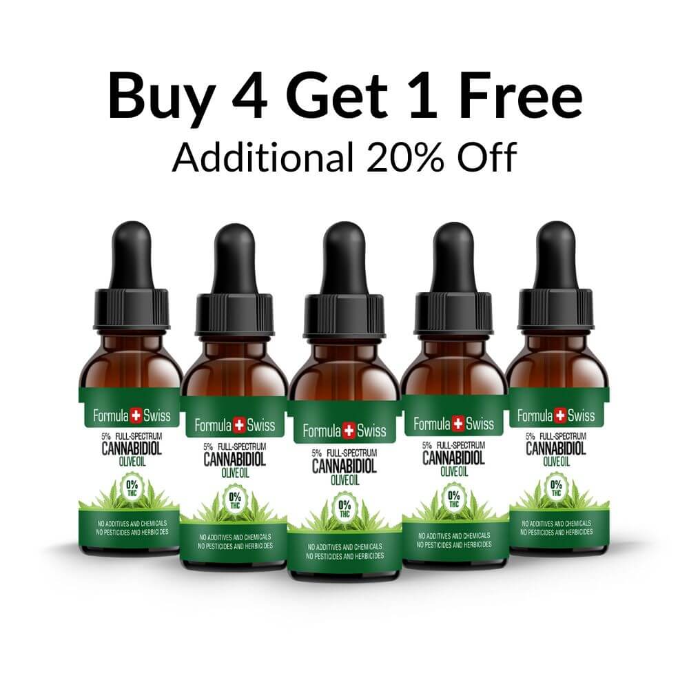 Buy 4 and get 1 Free, CBD oil in olive oil