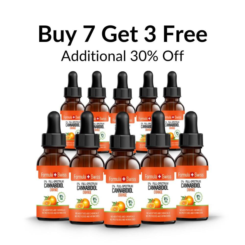 Buy 7 and get 3 Free, CBD oil in MCT oil orange 
