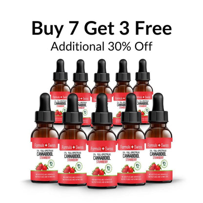 Buy 7 and get 3 Free, CBD oil in MCT oil strawberry 