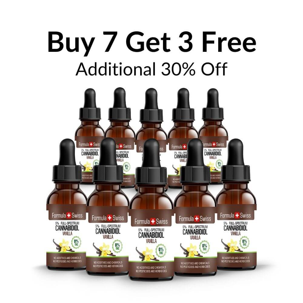 Buy 7 and get 3 Free, CBD oil in MCT oil vanilla 